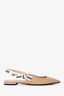 Christian Dior Beige Technical Fabric J'Adior Slingback Flat Size 35