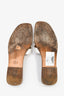 Hermès White Leather Oran Sandals Size 38