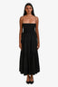 L'Academie Black Cotton Layered Maxi Dress Size XS