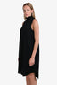 Rag & Bone Black Wool Mock Neck Midi Dress Size M