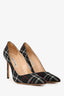 Manolo Blahnik Grey Plaid Heels Size 40