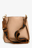 Stella McCartney Light Beige Pleather Logo Square Crossbody Bag