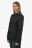 Veste Burberry boutonnée en nylon matelassé noir, taille S