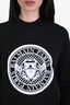 Balmain Black White Logo Crewneck Sweatshirt Size 34
