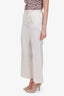 Etro Cream Silk/Linen Blend Straight Leg Pants Size 42