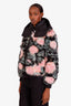 Moncler Pink/Blue Fox Fur 'Morens' Jacket Size 0
