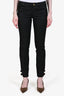 Gucci Black Coated Denim Ankle Zipper Skinny Jean Size 40