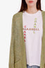Gucci Green Beaded Open Cardigan Size S