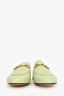 Gucci Pistachio Green Leather Horsebit Princetown Loafers Size 39.5
