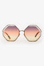 Chloe Tortoise Orange Ombre Tint Octagon Sunglasses