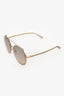 Chloe Green/Gold '41S' Aviator Sunglasses