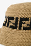 Fendi Brown/Black Crochet Zucca Monogram Bucket Hat Size S