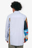 Dries Van Noten Blue Crow Cotton Poplin Shirt Estimated Size XL Mens