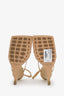 Bottega Veneta Beige Leather Stretch Strap Leather Wedge Sandals Size 40