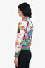 Gucci Multicoloured Butterfly Silk Embroidered Puffer Zip Jacket Size 40