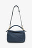 Loewe 2017 Blue Leather Small Puzzle Bag With Strap