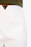 Valentino White Cotton V Gold Logo Shorts Size 42