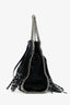 Stella McCartney Black Faux Leather Studded Fringe Mini Falabella Tote Bag