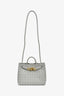 Bottega Veneta Sterling Grey Intecciato Leather Small Andiamo