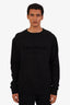 Balmain Black Cotton Logo Crewneck Size L Mens