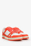 Louis Vuitton Orange/White Calfskin Monogram Trainer Sneaker Size 8 Men's