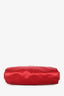Roger Vivier Red Satin 'Soft Flowers' Pochette With Chain