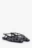 Gucci Black Mesh Crystal Embellished GG Slingback Flats Size 37