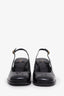 Celine Black Patent Leather Triomphe Slingbacks Size 36