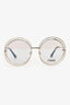 Chloe Clear/Silver Round '2152' Sunglasses