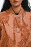 Hermès Burnt Orange Cotton 'Cliquetis Aquarelle' Reversible Bomber Jacket Size 36