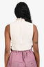 Erdem Cream Silk Open Side Crop Top Estimated Size XS