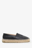 Pre-loved Chanel™ Black Lambskin Leather Interlocking CC Logo Espadrilles Size 36