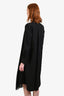 Comme des Garcons Black Chiffon Switching Shirt Midi Dress Size M