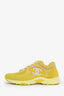 Pre-loved Chanel™ 19S Yellow Suede CC Logo Low Top Chunky Sneaker Size 40.5