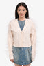 Simkhai Jonathan Simkhai Cream Wool/Cashmere Feather Cable Cardigan Size S