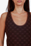 Gucci Brown GG Jacquard Logo Tank Top Size XL