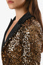 Alice + Olivia Black/Gold Sequin Blazer Size 0