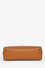 Toteme Brown Grained Leather T-Lock Clutch