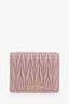 Miu Miu Pink Matelassé Nappa Leather Small Wallet