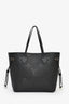 Louis Vuitton 2025 Black Monogram Empreinte Leather Neverfull MM with Pouch