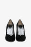 Rene Caovilla Black Suede Crystal Pump Size 37.5