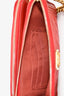 Pre-loved Chanel™ 2018 19 Red Caviar Leather Quilted Clutch with Chain