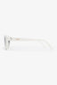 Celine White Oval Cat Eye Sunglasses