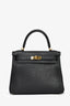Hermès 2021 Black Togo Leather Retourne Kelly 25 GHW