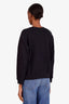 Gucci Black Sequin Embellished Logo Heart Detail Sweatshirt Size XXS