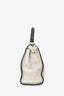 Fendi White/Grey Leather Medium Peekaboo Top Handle with Strap