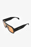 Versace Black Acrylic Orange Lens Medusa Sunglasses