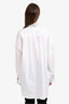 GRLFRND White 'Alessandra' Jeweled Collar Oversized Shirt Size S