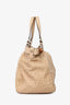 Gucci Light Beige Ostrich Bamboo Buckle Tote Bag