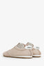 Miu Miu Beige Suede Mesh Plume Logo Sneakers Size 37.5